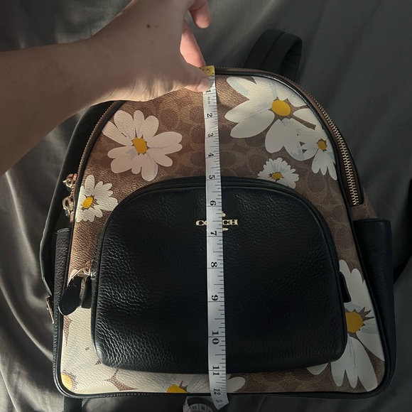 Coach Brown and Black Floral Patterned Bag - Picture 7 of 8